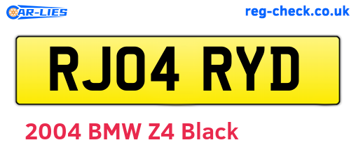 RJ04RYD are the vehicle registration plates.