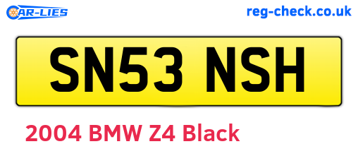 SN53NSH are the vehicle registration plates.