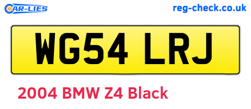 WG54LRJ are the vehicle registration plates.