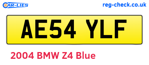 AE54YLF are the vehicle registration plates.