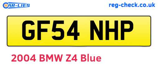 GF54NHP are the vehicle registration plates.