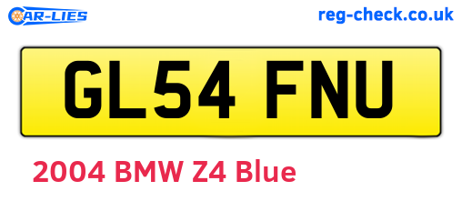 GL54FNU are the vehicle registration plates.