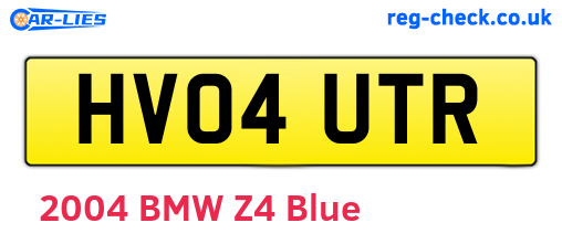 HV04UTR are the vehicle registration plates.