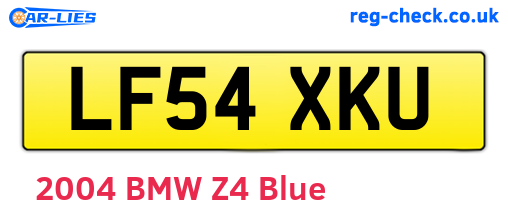 LF54XKU are the vehicle registration plates.