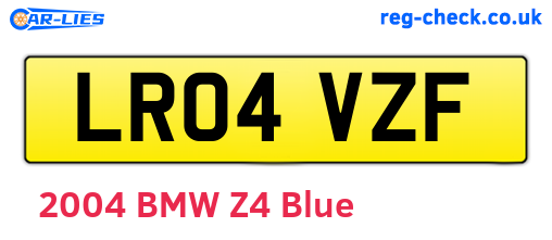LR04VZF are the vehicle registration plates.