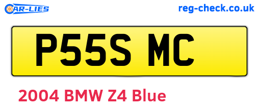 P55SMC are the vehicle registration plates.