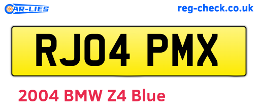 RJ04PMX are the vehicle registration plates.