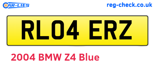 RL04ERZ are the vehicle registration plates.