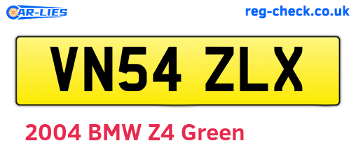 VN54ZLX are the vehicle registration plates.