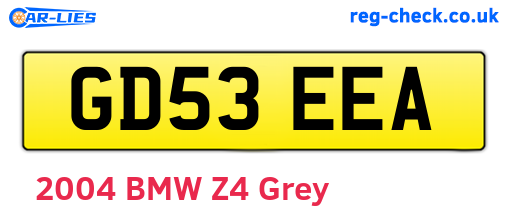 GD53EEA are the vehicle registration plates.