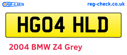 HG04HLD are the vehicle registration plates.