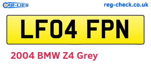 LF04FPN are the vehicle registration plates.