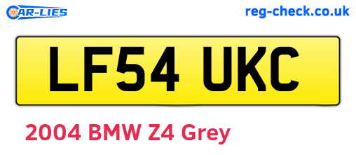 LF54UKC are the vehicle registration plates.