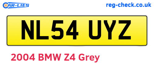 NL54UYZ are the vehicle registration plates.
