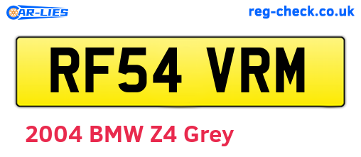RF54VRM are the vehicle registration plates.