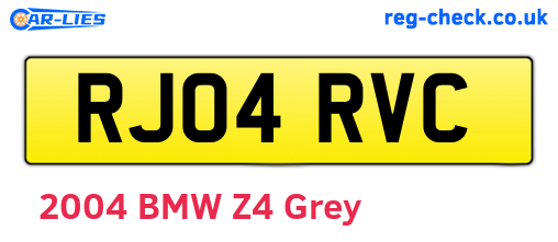RJ04RVC are the vehicle registration plates.