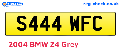 S444WFC are the vehicle registration plates.