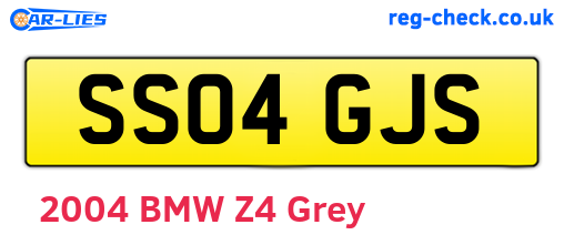 SS04GJS are the vehicle registration plates.