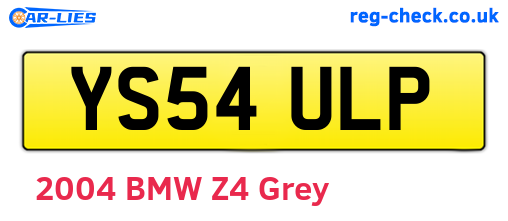 YS54ULP are the vehicle registration plates.