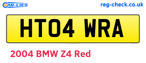 HT04WRA are the vehicle registration plates.