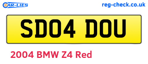 SD04DOU are the vehicle registration plates.
