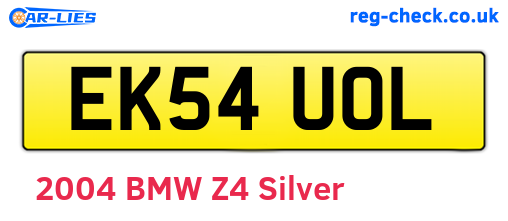 EK54UOL are the vehicle registration plates.