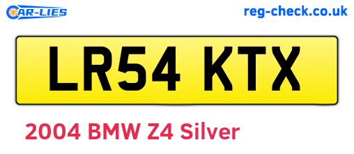 LR54KTX are the vehicle registration plates.