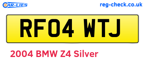 RF04WTJ are the vehicle registration plates.
