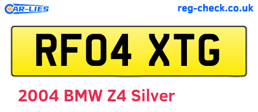RF04XTG are the vehicle registration plates.