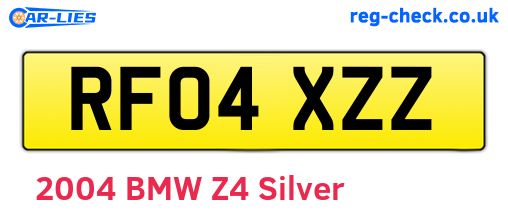 RF04XZZ are the vehicle registration plates.