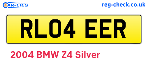 RL04EER are the vehicle registration plates.