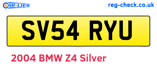 SV54RYU are the vehicle registration plates.