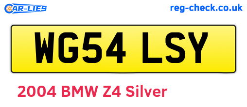 WG54LSY are the vehicle registration plates.