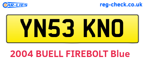 YN53KNO are the vehicle registration plates.
