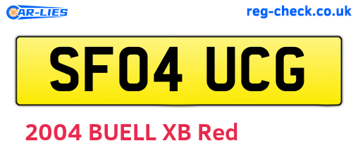 SF04UCG are the vehicle registration plates.