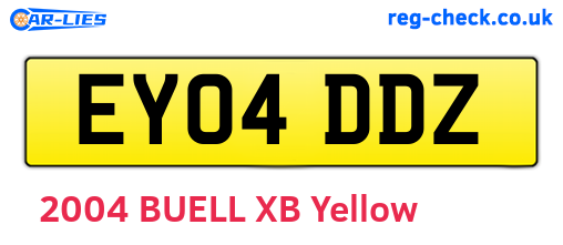 EY04DDZ are the vehicle registration plates.