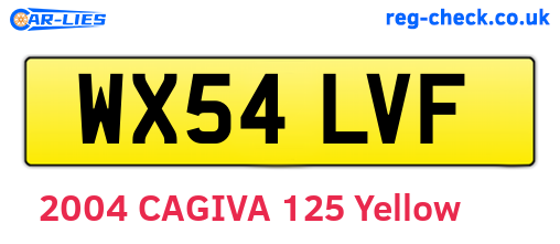 WX54LVF are the vehicle registration plates.