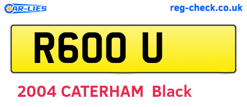 R6OOU are the vehicle registration plates.