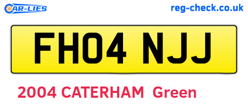 FH04NJJ are the vehicle registration plates.