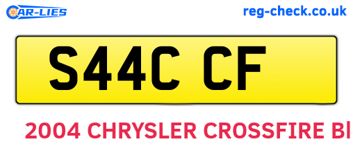 S44CCF are the vehicle registration plates.