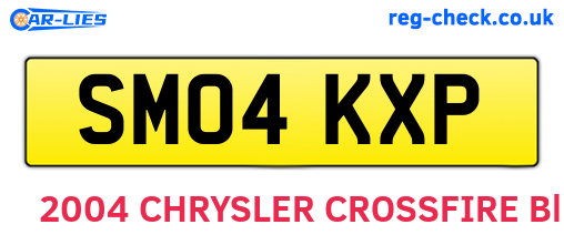 SM04KXP are the vehicle registration plates.