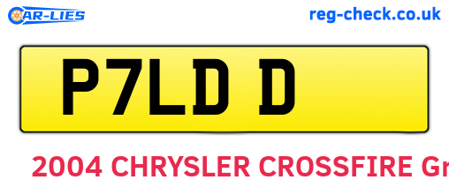 P7LDD are the vehicle registration plates.
