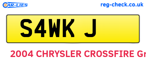 S4WKJ are the vehicle registration plates.