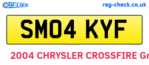 SM04KYF are the vehicle registration plates.