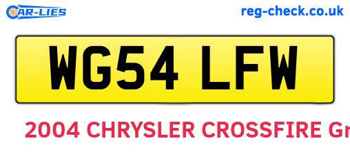 WG54LFW are the vehicle registration plates.