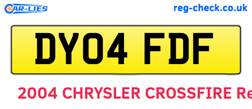DY04FDF are the vehicle registration plates.