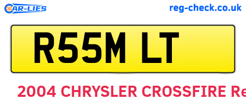 R55MLT are the vehicle registration plates.