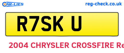 R7SKU are the vehicle registration plates.