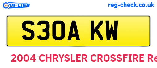 S30AKW are the vehicle registration plates.