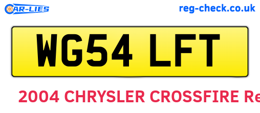 WG54LFT are the vehicle registration plates.